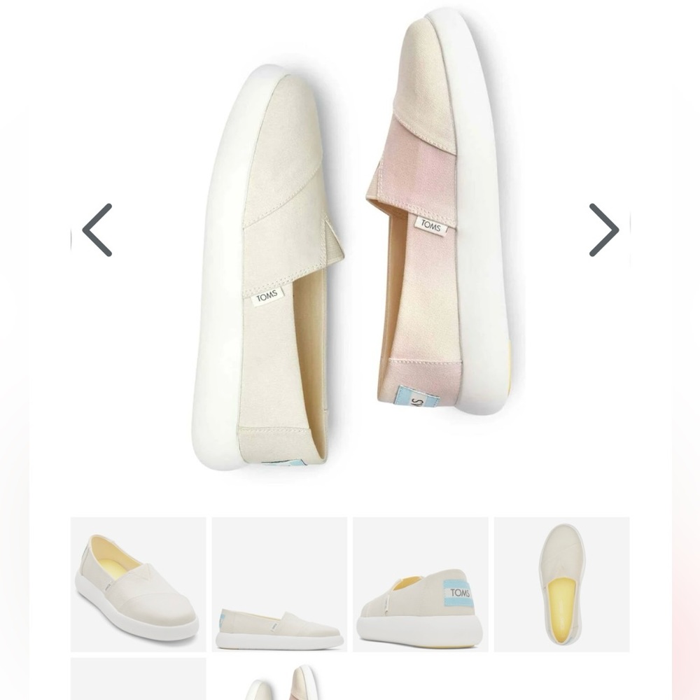 TOMS alpargata mallow color-changing slip one size 8.5